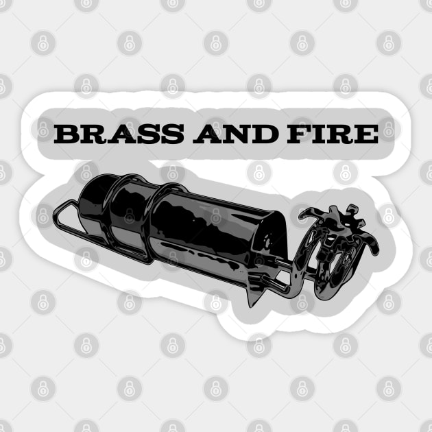 Brass and Fire Pressure Stove Sticker by mailboxdisco